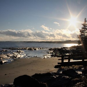 Sun Going Down at Rissers Beach